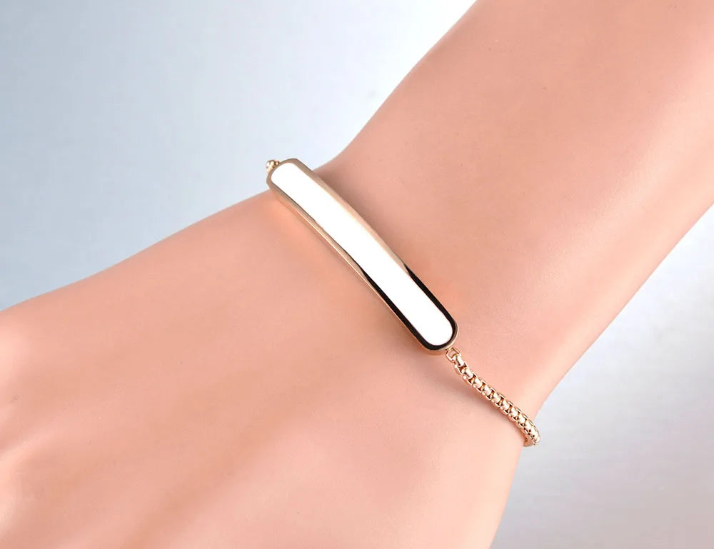 Gold Plated Adjustable Chain & Link Bracelet Gold Plated Adjustable Chain & Link Bracelet